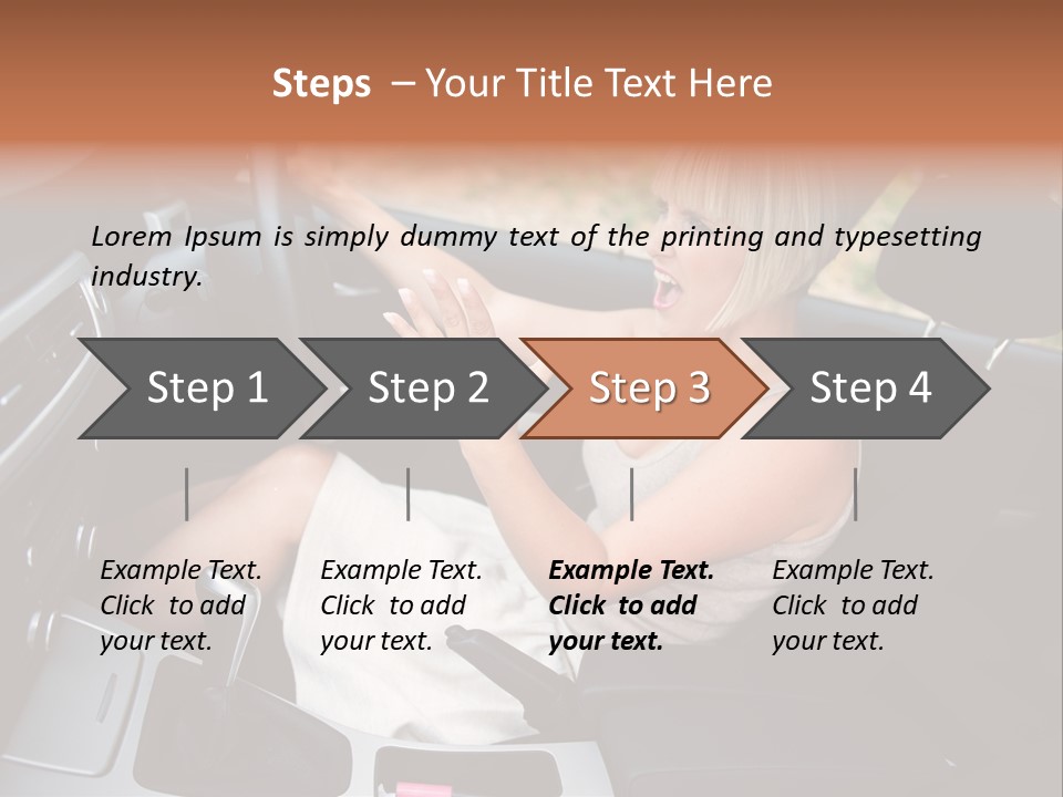 Shout Female Motorist PowerPoint Template