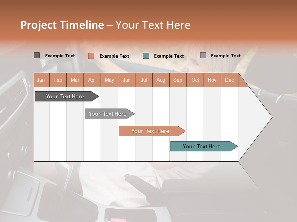 Shout Female Motorist PowerPoint Template