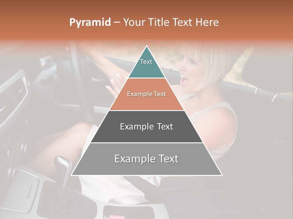 Shout Female Motorist PowerPoint Template