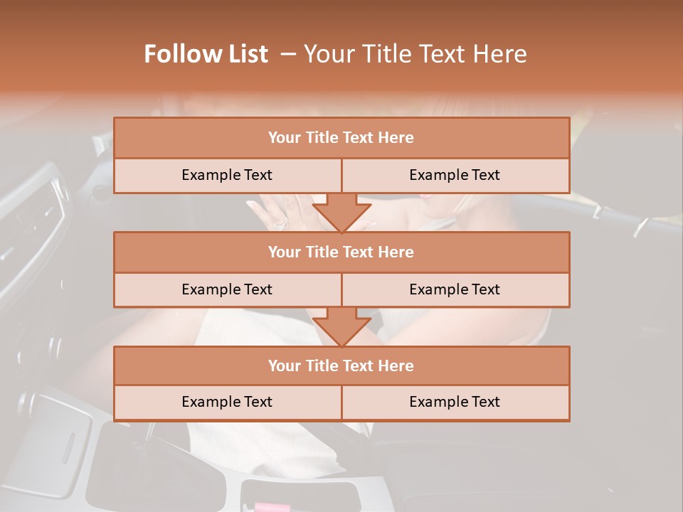 Shout Female Motorist PowerPoint Template