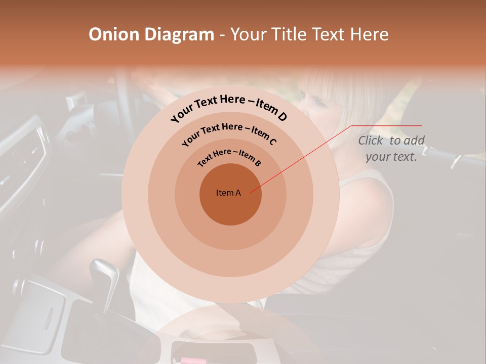 Shout Female Motorist PowerPoint Template