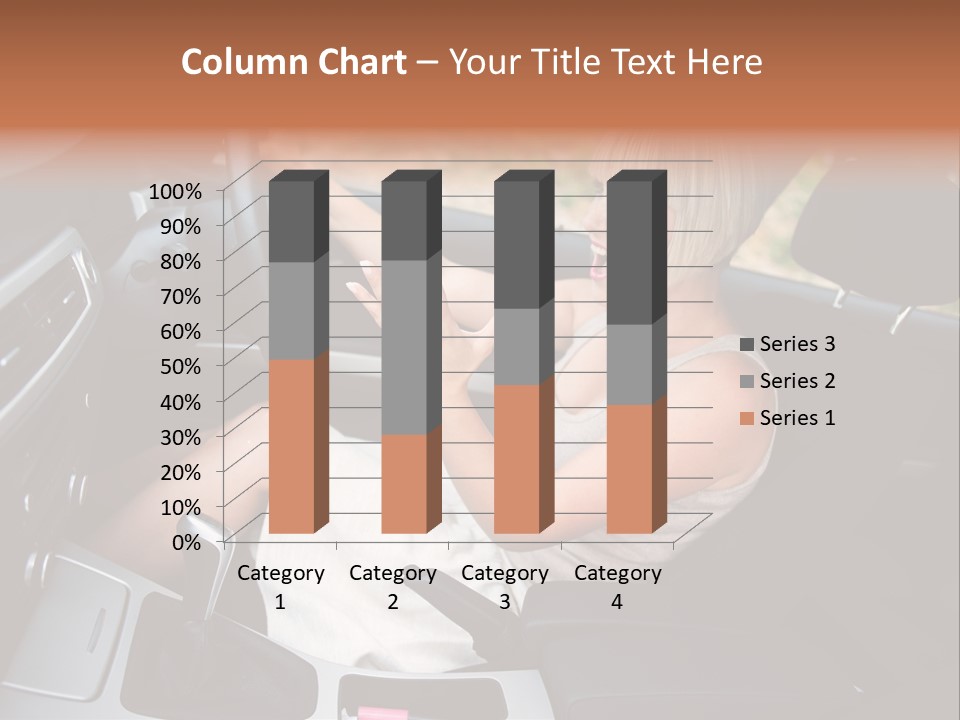 Shout Female Motorist PowerPoint Template