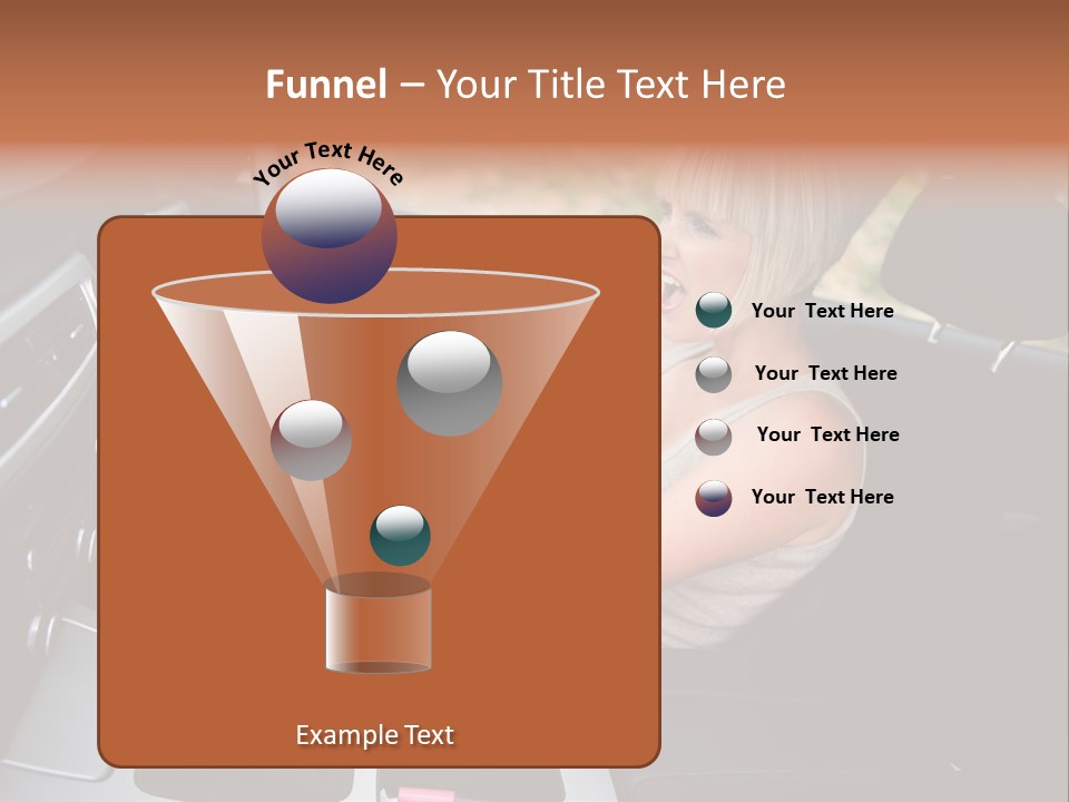 Shout Female Motorist PowerPoint Template