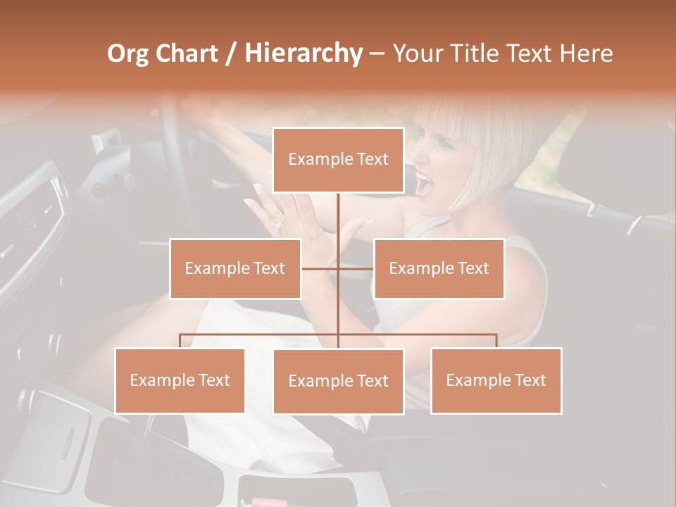 Shout Female Motorist PowerPoint Template