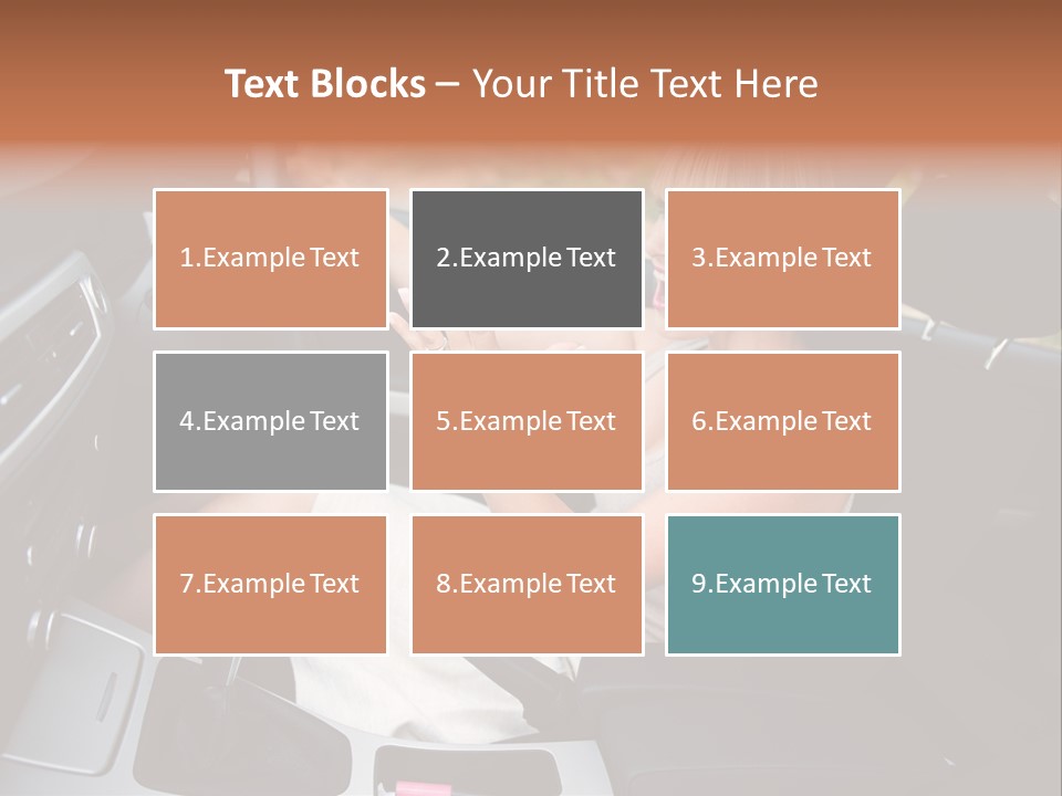 Shout Female Motorist PowerPoint Template