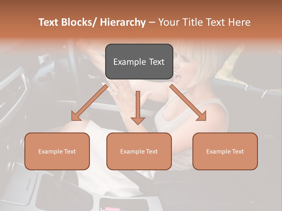 Shout Female Motorist PowerPoint Template