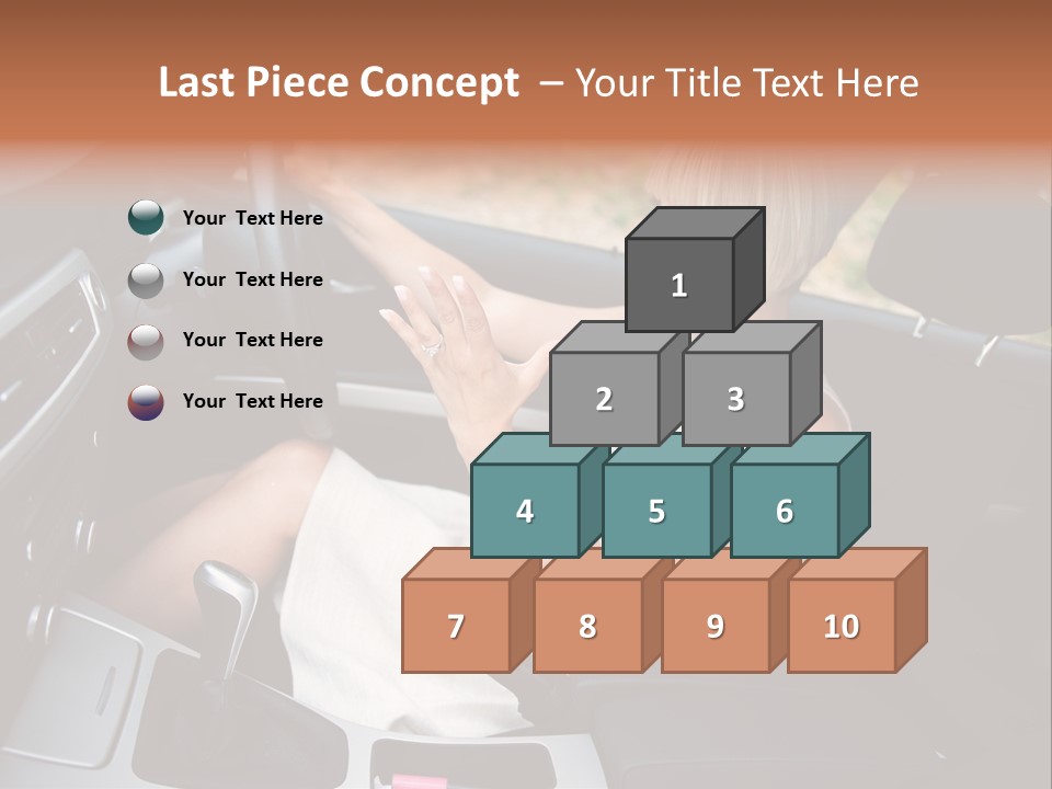 Shout Female Motorist PowerPoint Template