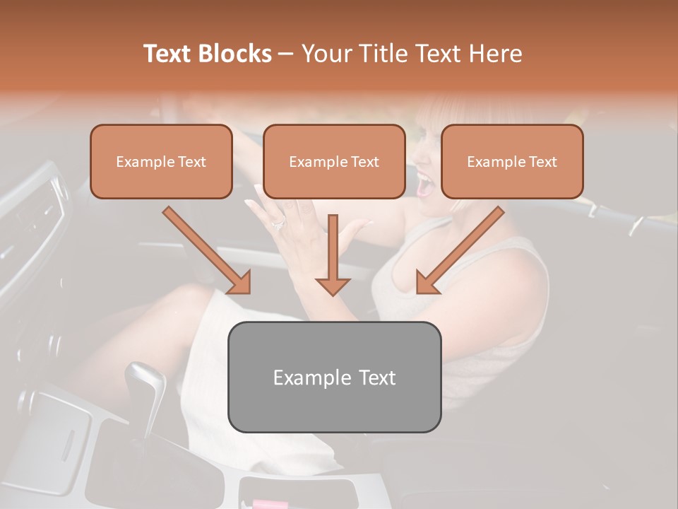Shout Female Motorist PowerPoint Template