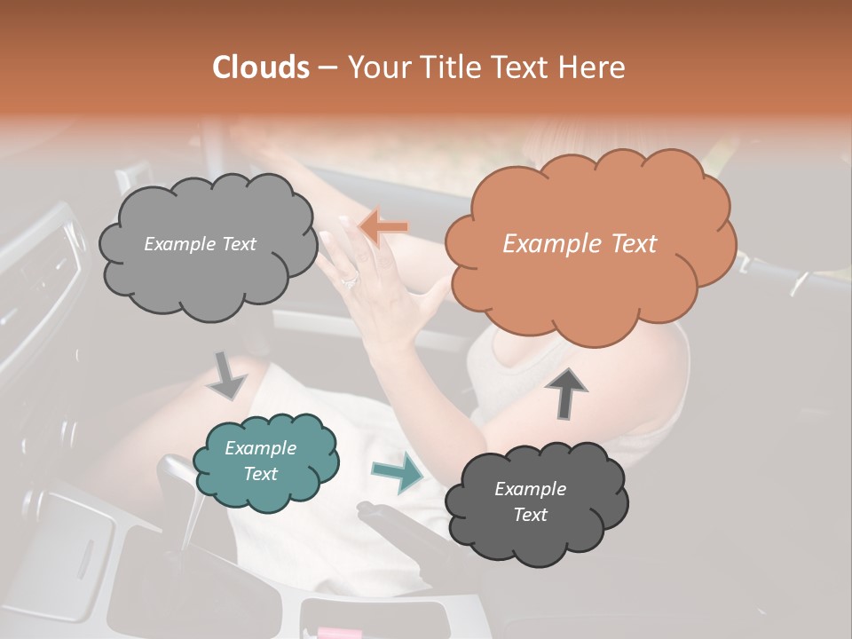Shout Female Motorist PowerPoint Template