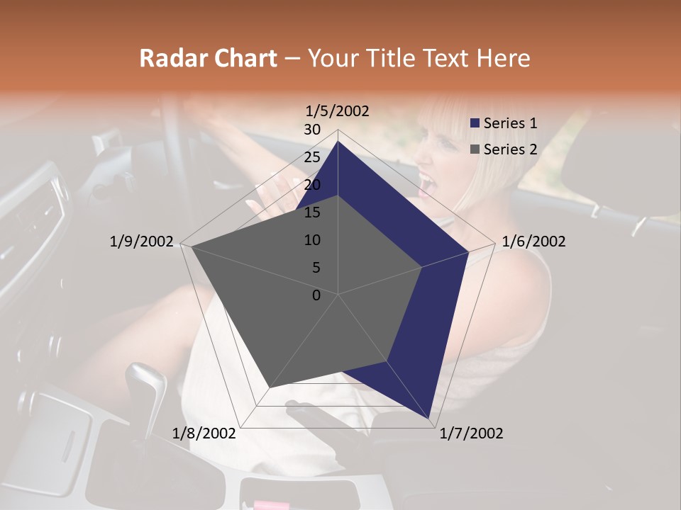 Shout Female Motorist PowerPoint Template