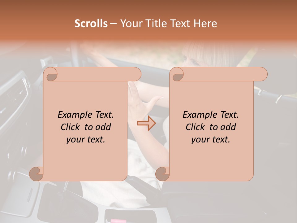 Shout Female Motorist PowerPoint Template