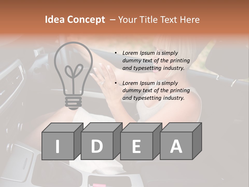 Shout Female Motorist PowerPoint Template