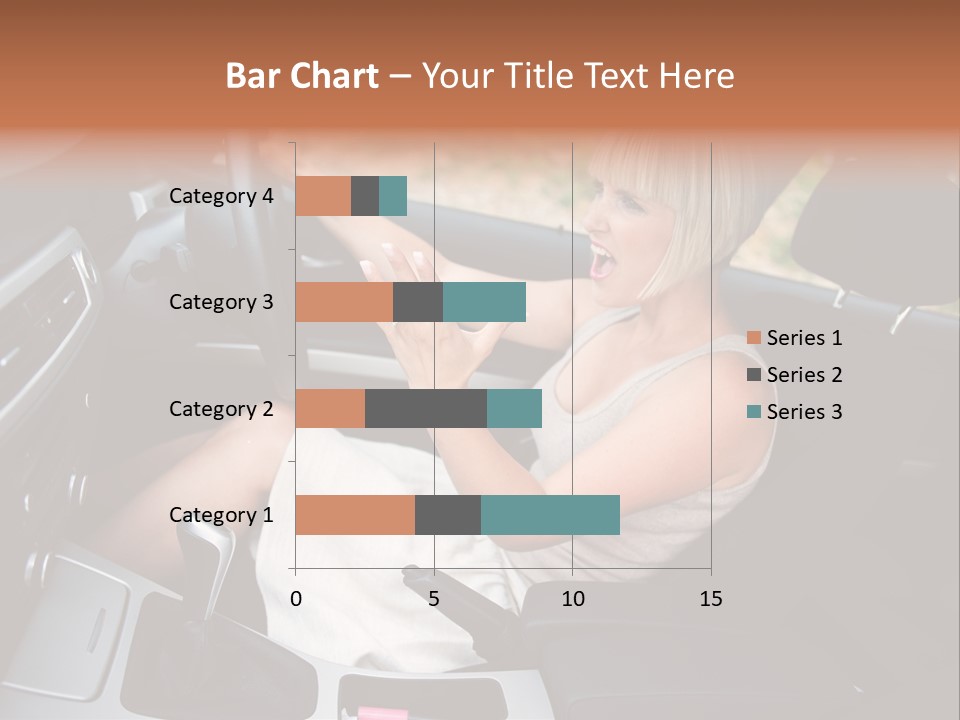 Shout Female Motorist PowerPoint Template