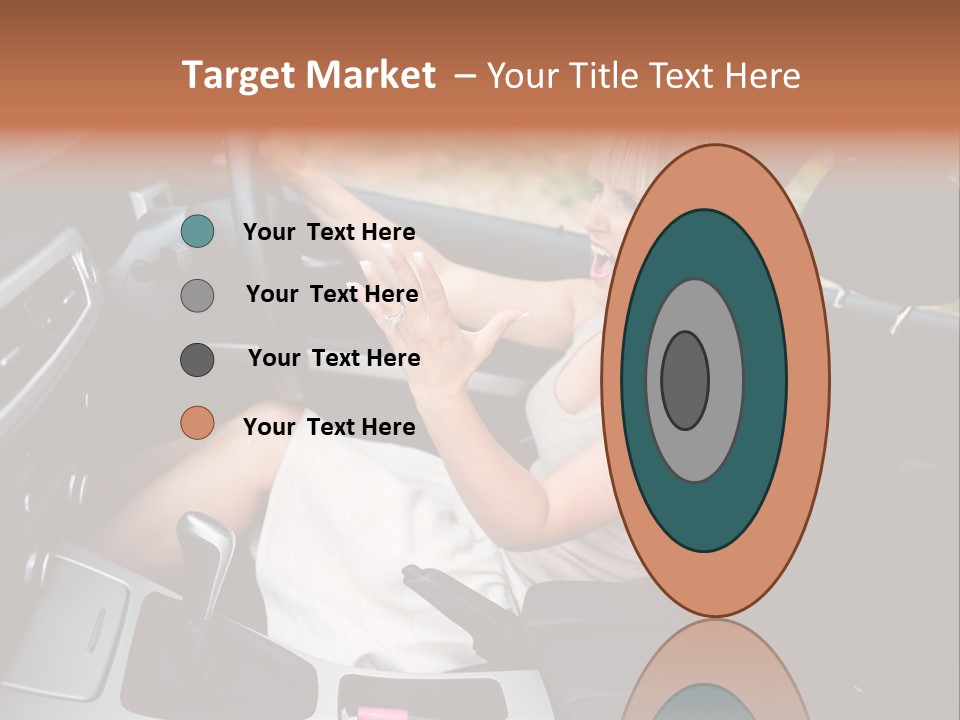 Shout Female Motorist PowerPoint Template