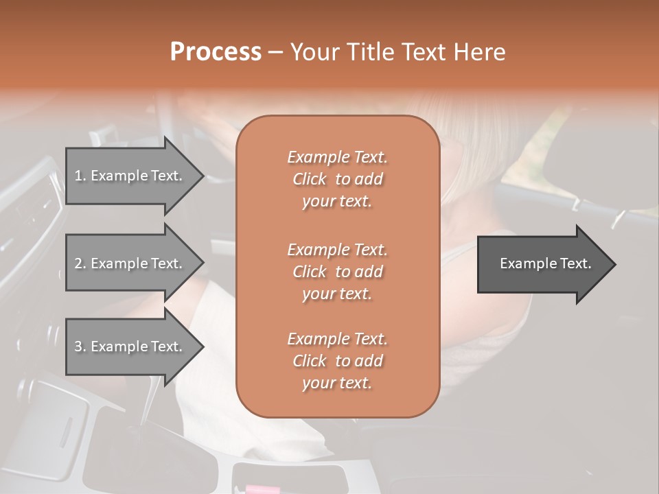 Shout Female Motorist PowerPoint Template