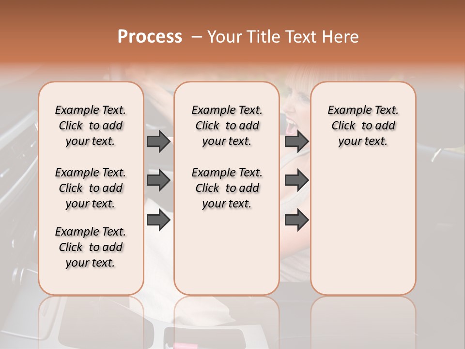 Shout Female Motorist PowerPoint Template