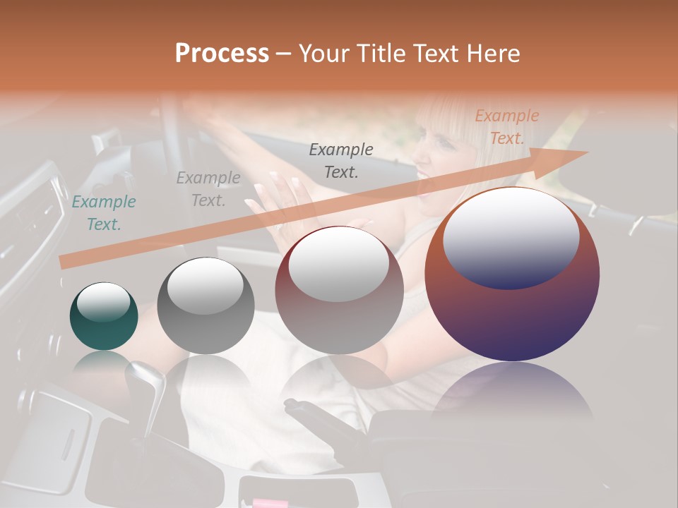 Shout Female Motorist PowerPoint Template