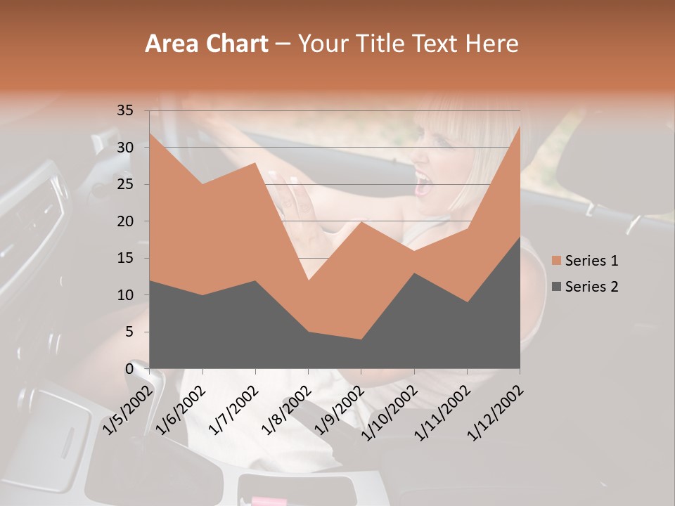 Shout Female Motorist PowerPoint Template