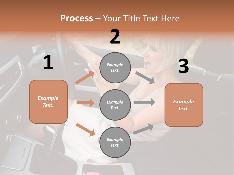 Shout Female Motorist PowerPoint Template