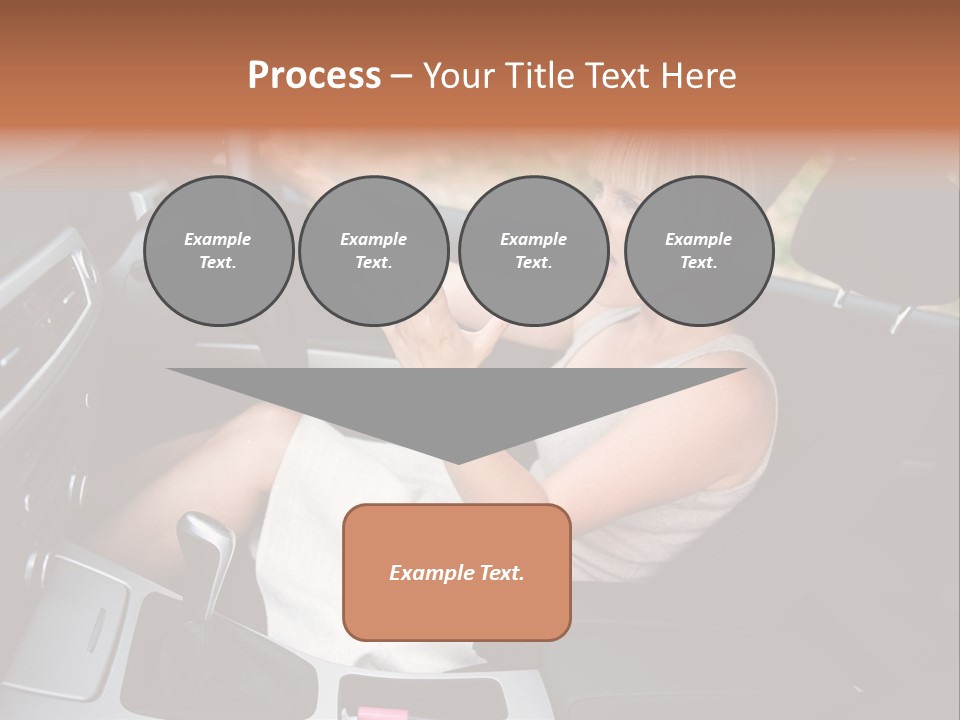 Shout Female Motorist PowerPoint Template