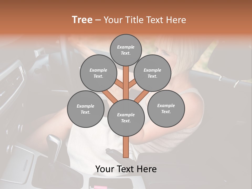 Shout Female Motorist PowerPoint Template