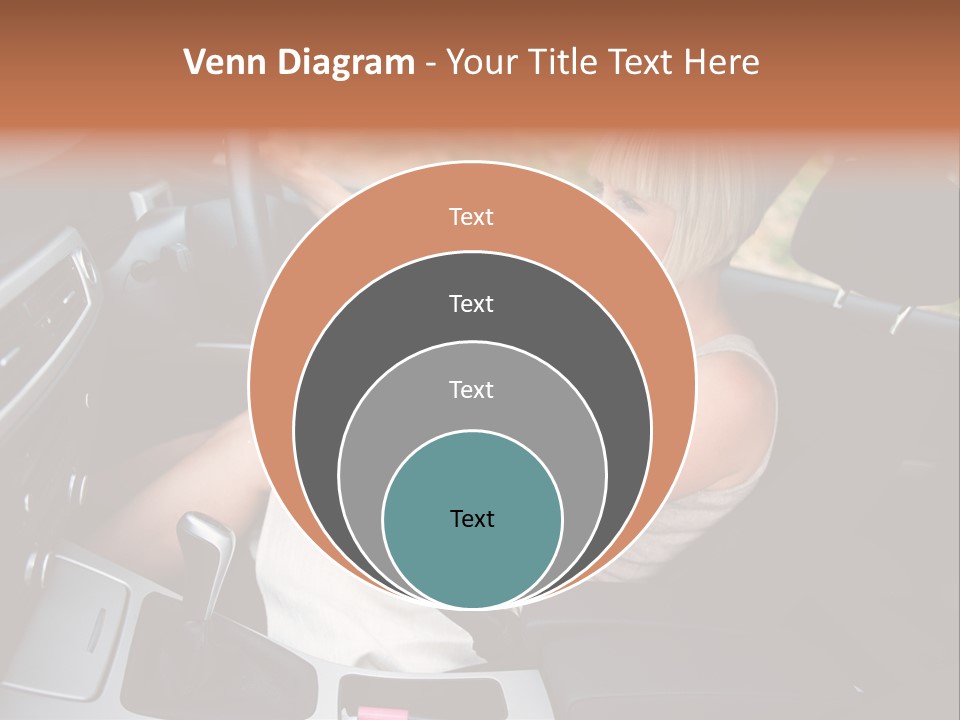 Shout Female Motorist PowerPoint Template