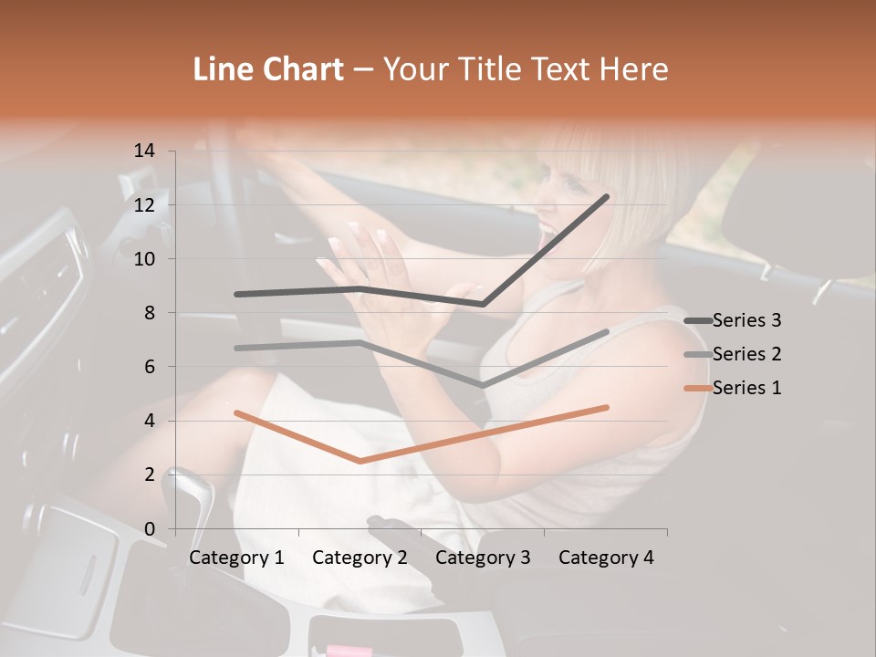 Shout Female Motorist PowerPoint Template