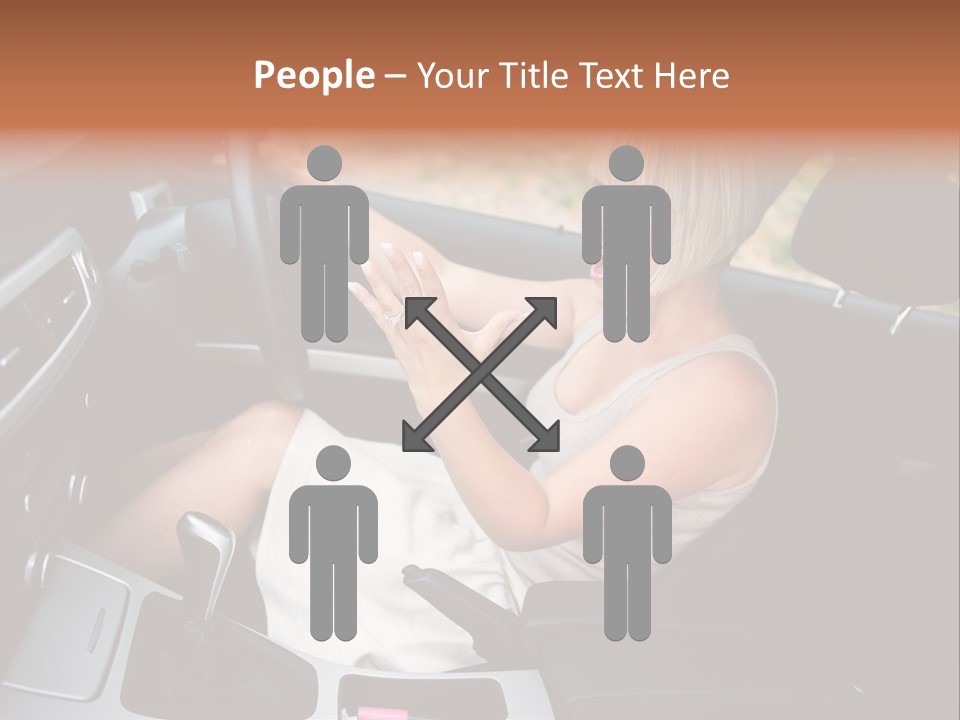 Shout Female Motorist PowerPoint Template