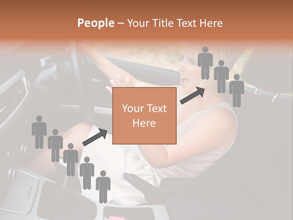 Shout Female Motorist PowerPoint Template