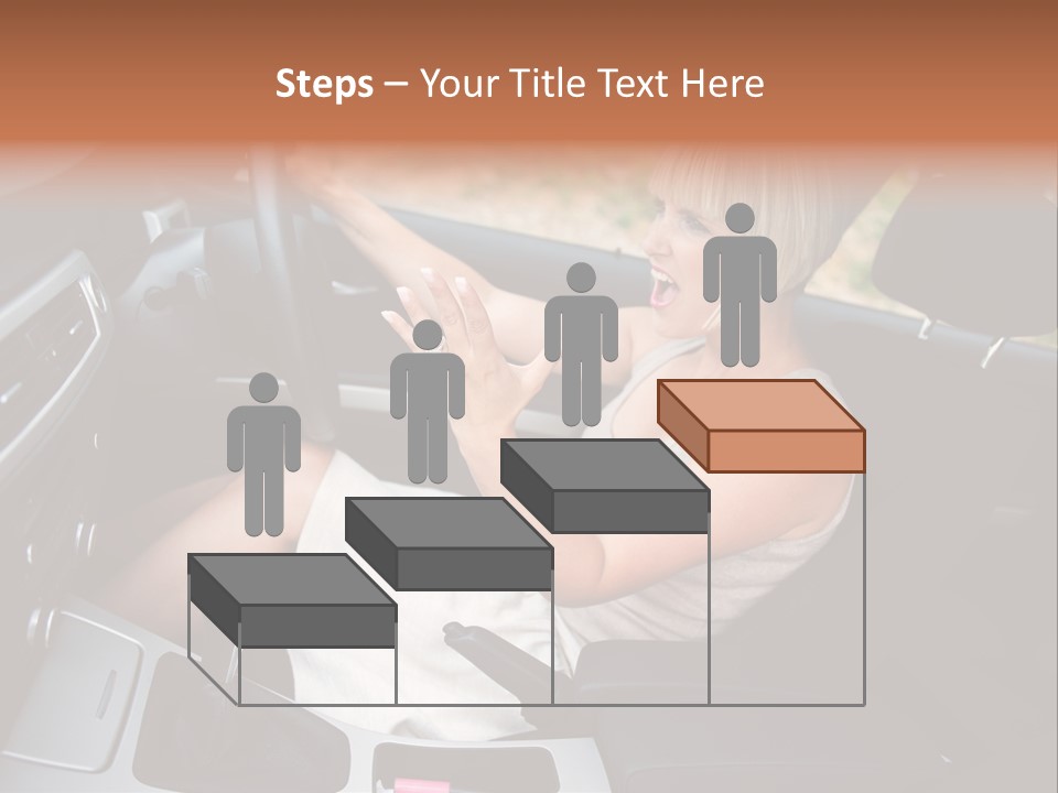 Shout Female Motorist PowerPoint Template