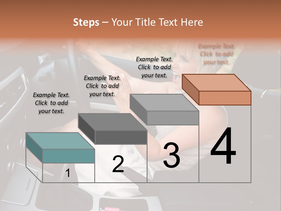 Shout Female Motorist PowerPoint Template