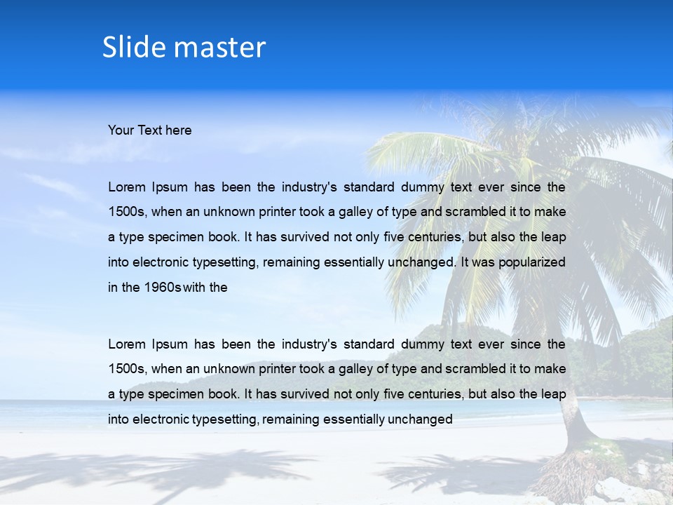 Paradise Coast Sun PowerPoint Template