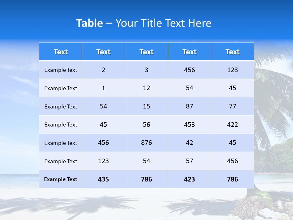 Paradise Coast Sun PowerPoint Template