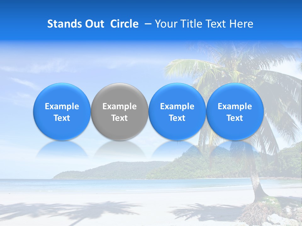 Paradise Coast Sun PowerPoint Template
