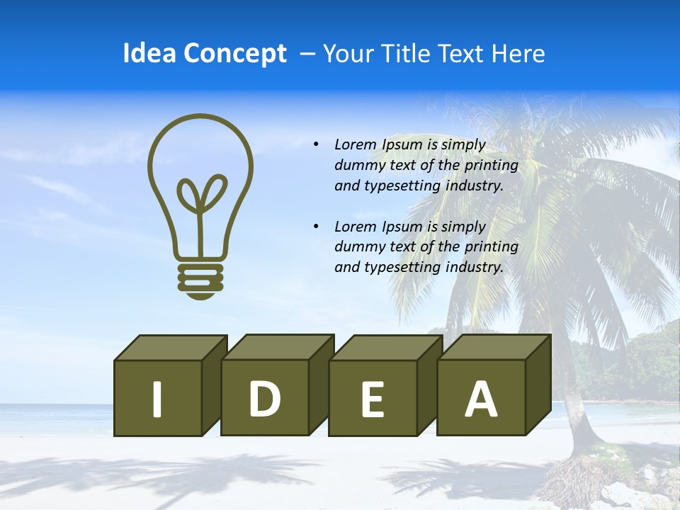Paradise Coast Sun PowerPoint Template