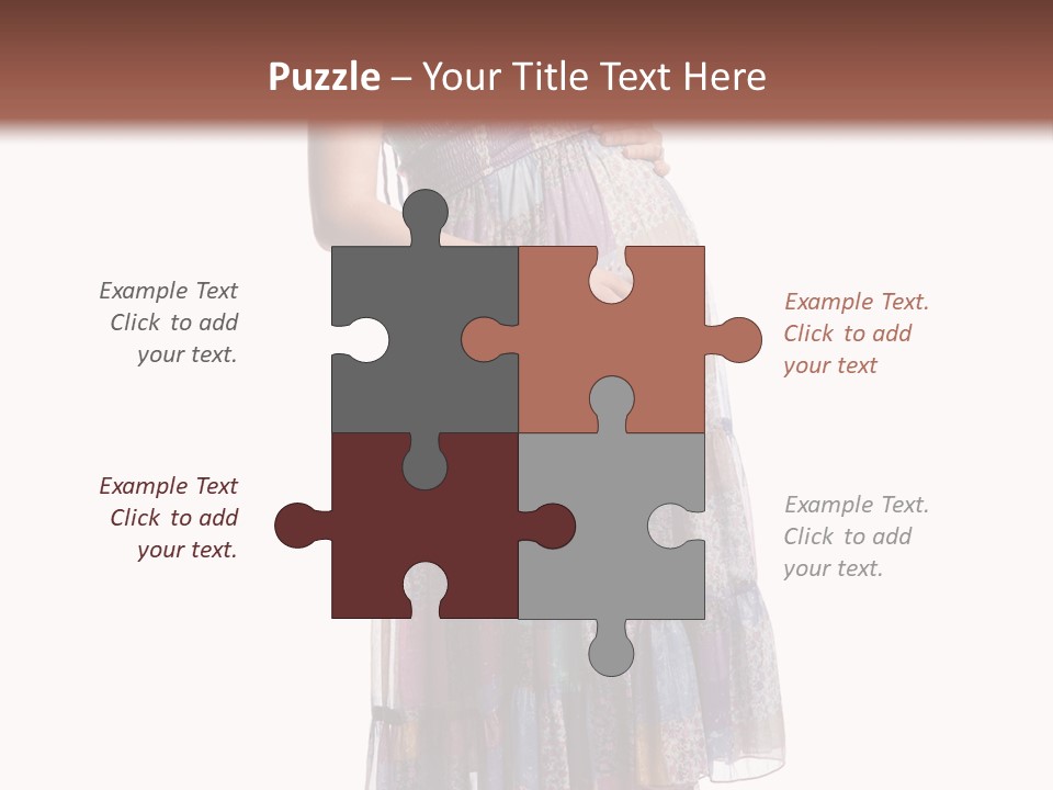 Waiting Pregnancy Girl PowerPoint Template