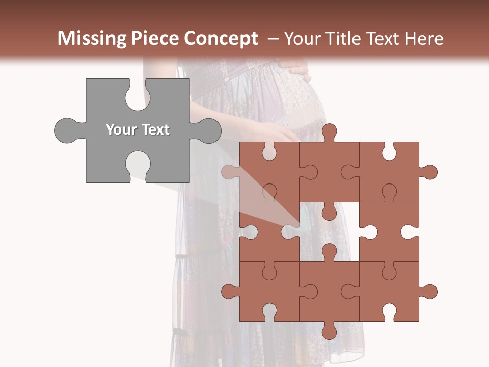 Waiting Pregnancy Girl PowerPoint Template