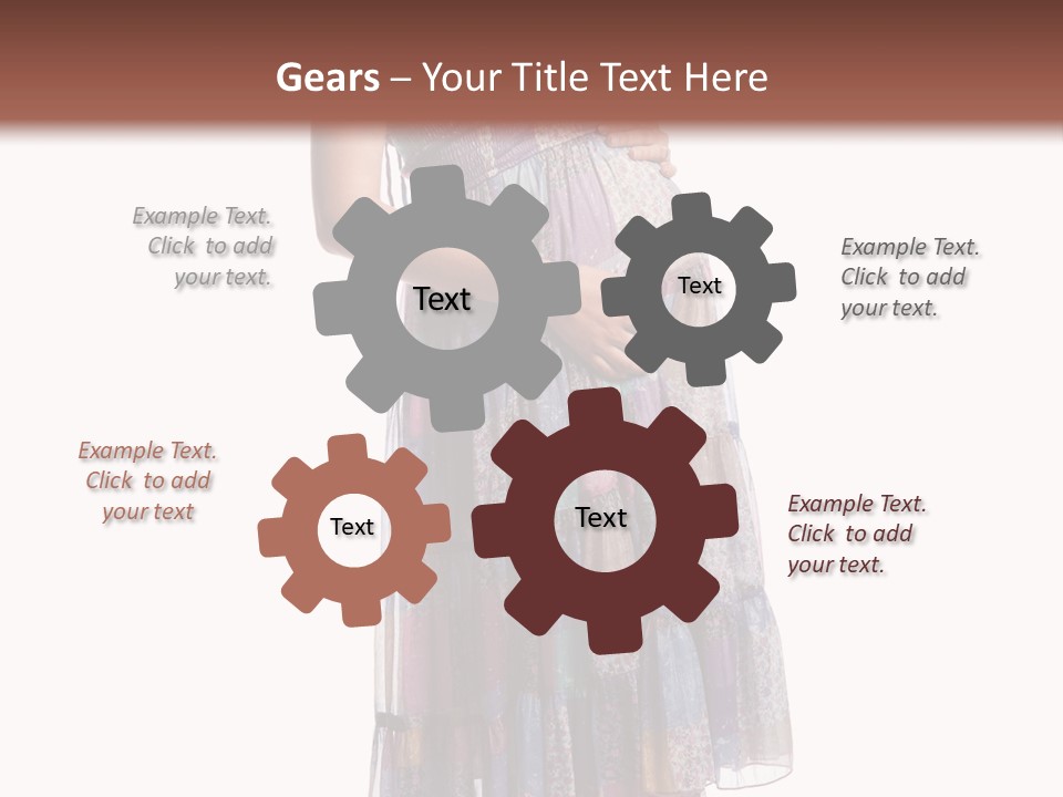 Waiting Pregnancy Girl PowerPoint Template