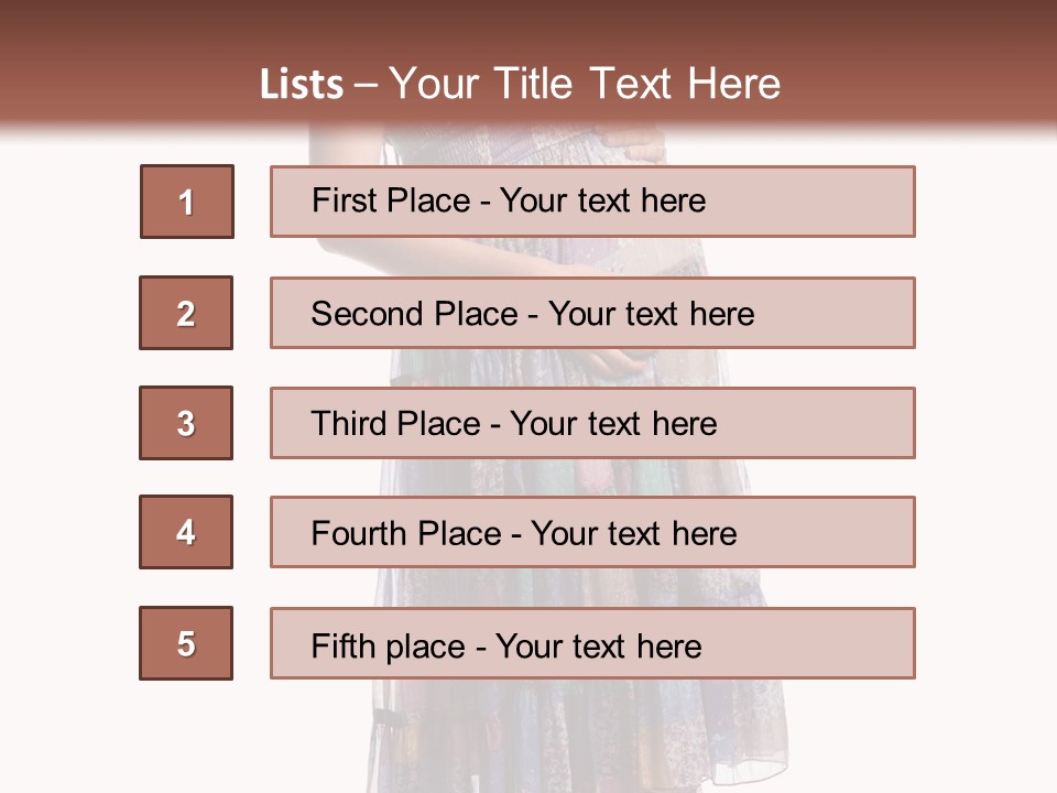 Waiting Pregnancy Girl PowerPoint Template