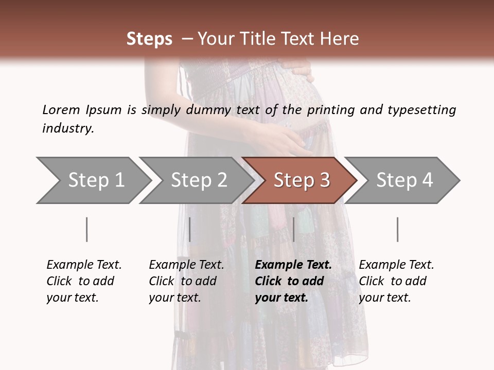 Waiting Pregnancy Girl PowerPoint Template