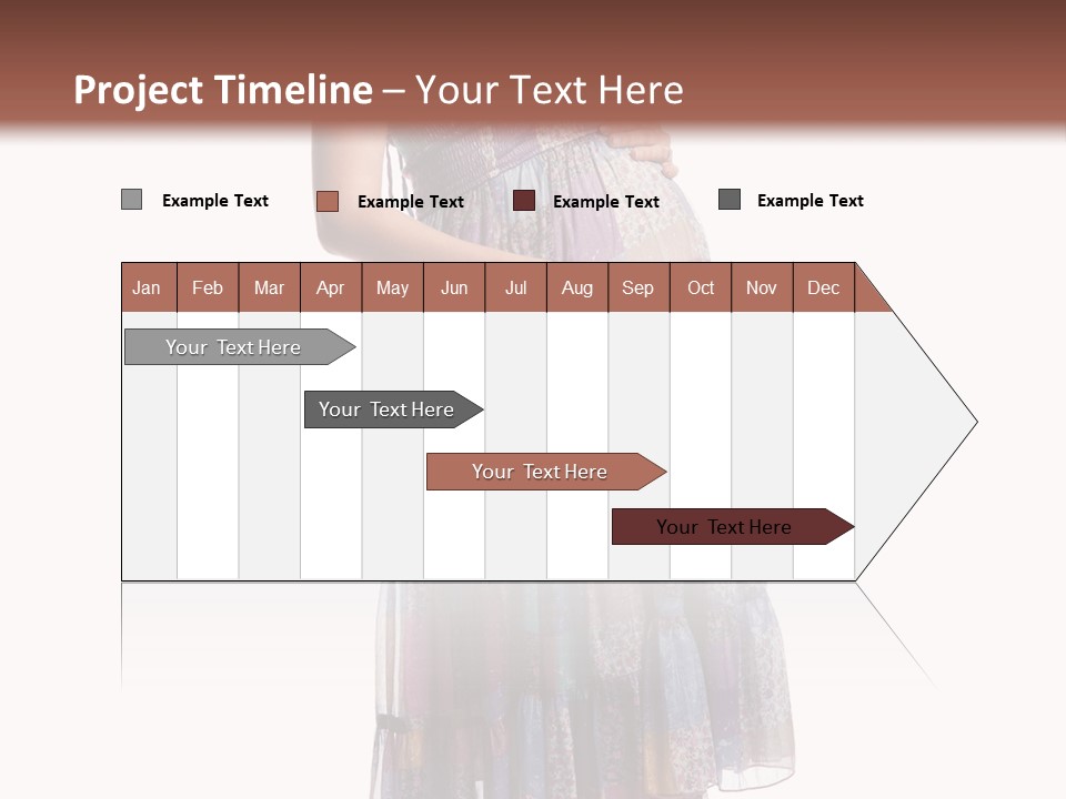 Waiting Pregnancy Girl PowerPoint Template