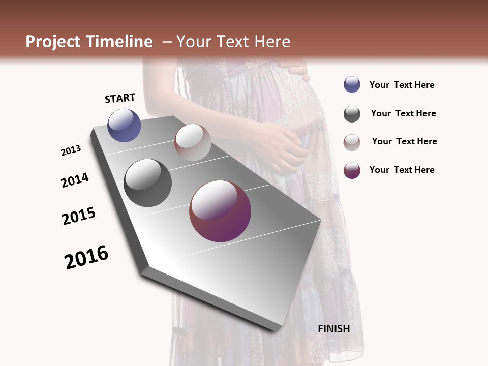 Waiting Pregnancy Girl PowerPoint Template