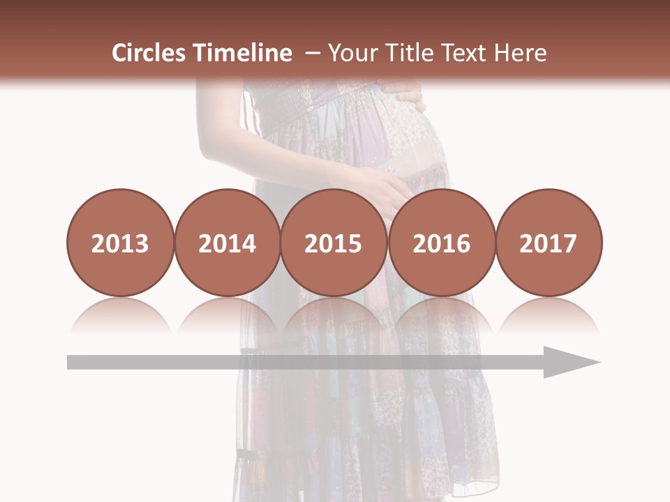 Waiting Pregnancy Girl PowerPoint Template