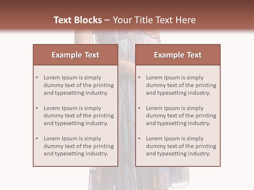 Waiting Pregnancy Girl PowerPoint Template