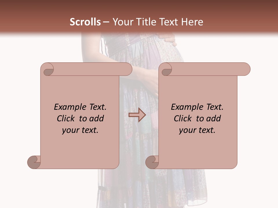 Waiting Pregnancy Girl PowerPoint Template