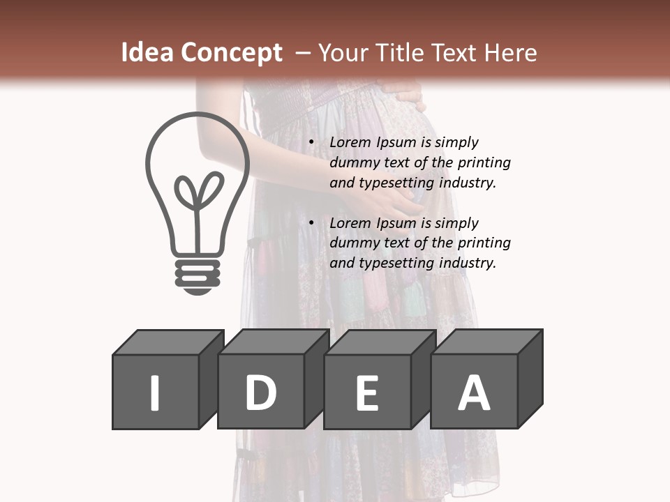 Waiting Pregnancy Girl PowerPoint Template