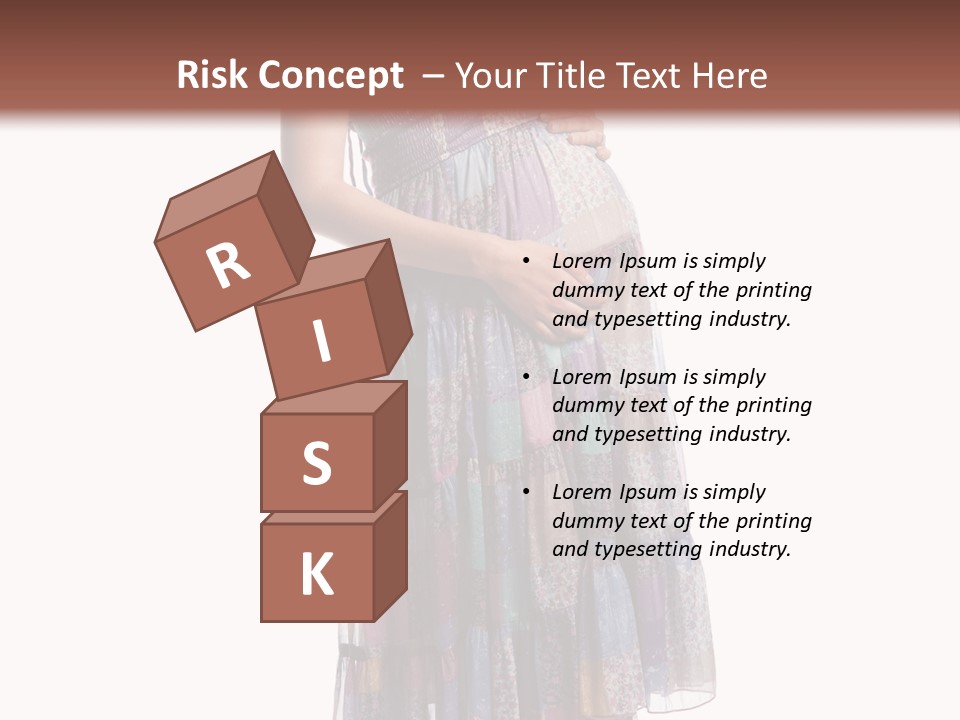 Waiting Pregnancy Girl PowerPoint Template