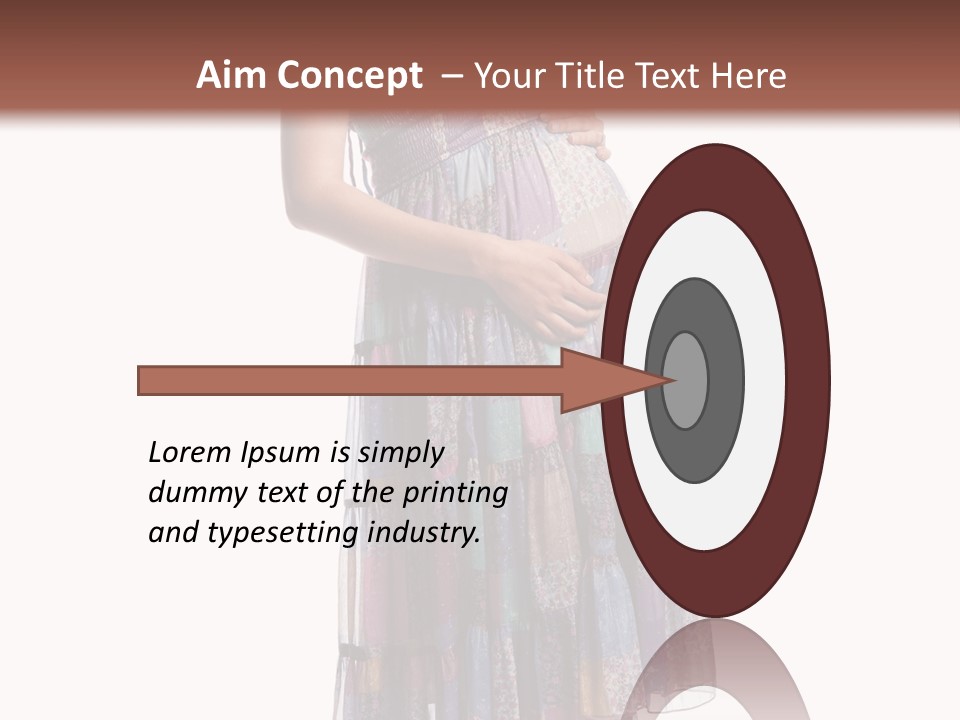 Waiting Pregnancy Girl PowerPoint Template