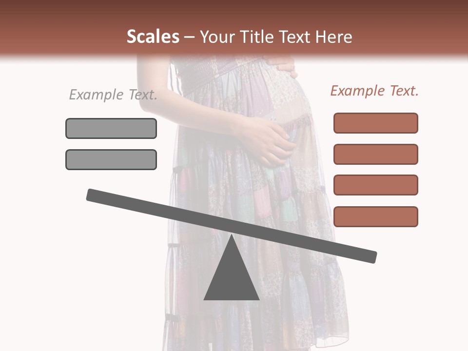 Waiting Pregnancy Girl PowerPoint Template