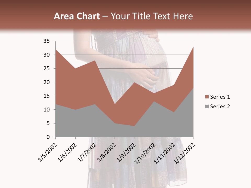 Waiting Pregnancy Girl PowerPoint Template